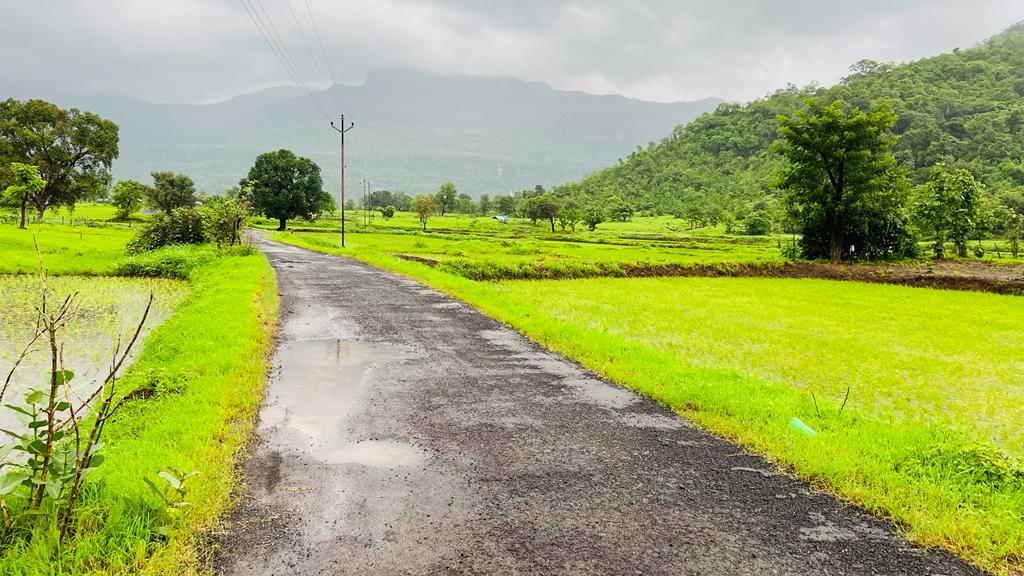 Waterfall, Mountain, Forest & Fog View 2 acre land for sale in Karjat.