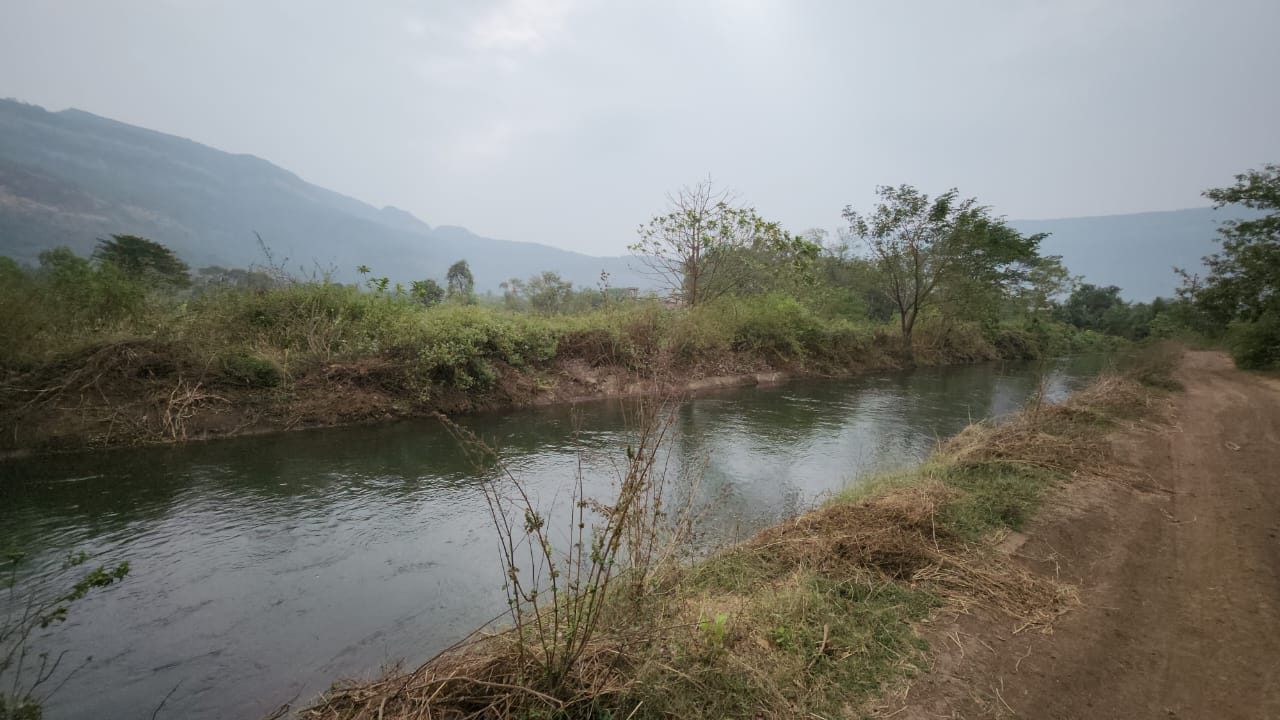 Canal touch 25 Guntha agriculture land for sale 15km from Karjat.