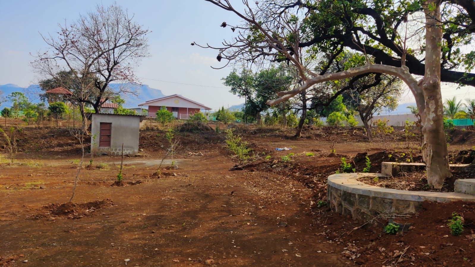 32 Gunthe Mountain View Farmhouse Land with trees for sale at village Bhaliwadi, Karjat.