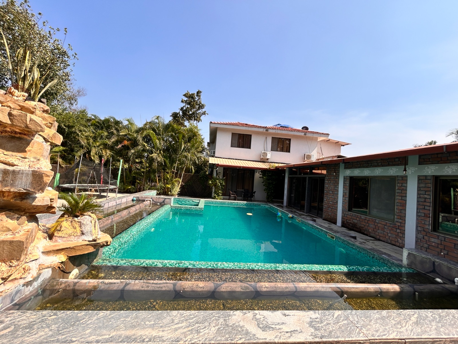 4 BHK 47 Guntha Ready Farmhouse For sale in karjat with swimming pool.